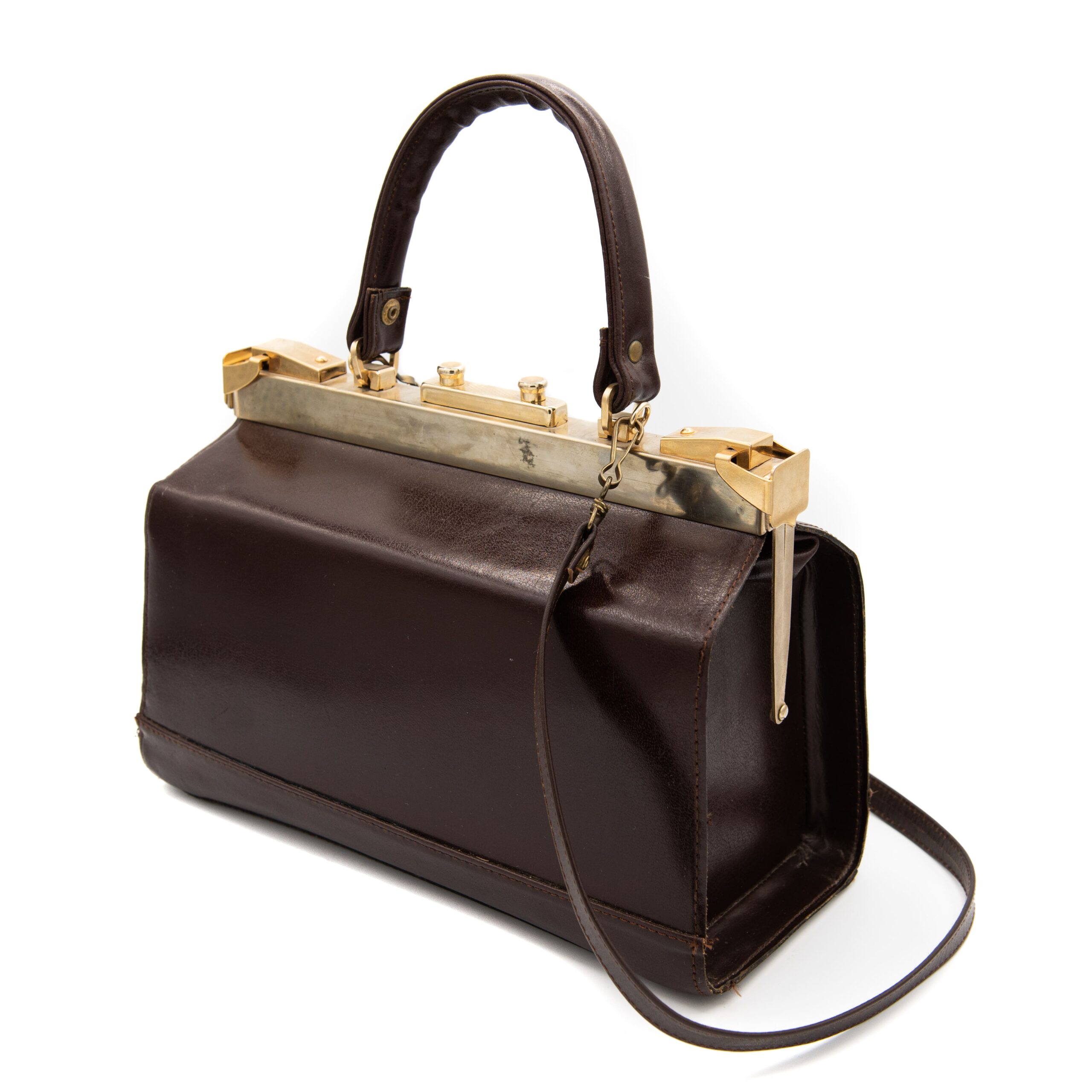 Bolso marrón y dorado Bolso marrón y dorado