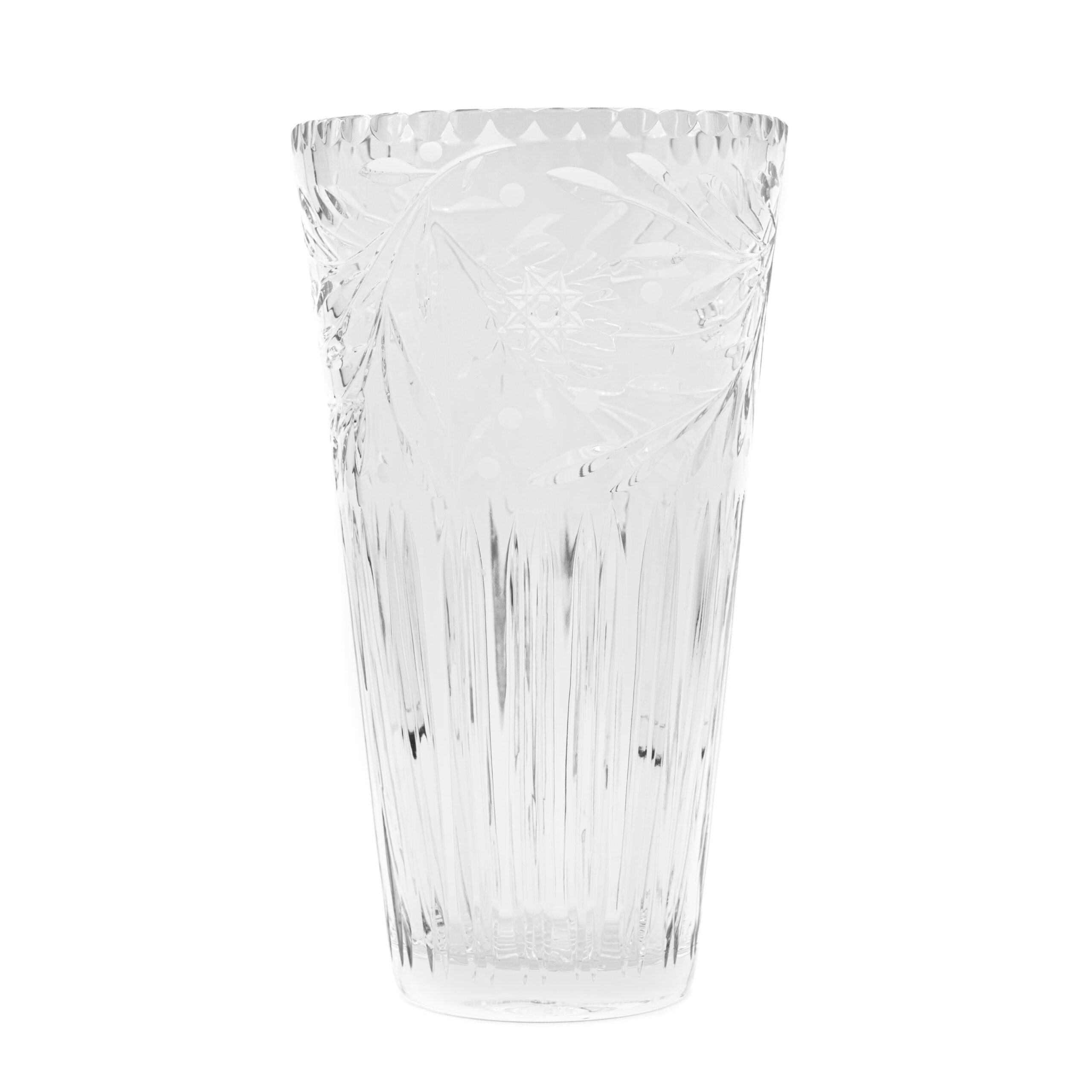 Jarrón de cristal tallado Jarrón de cristal tallado